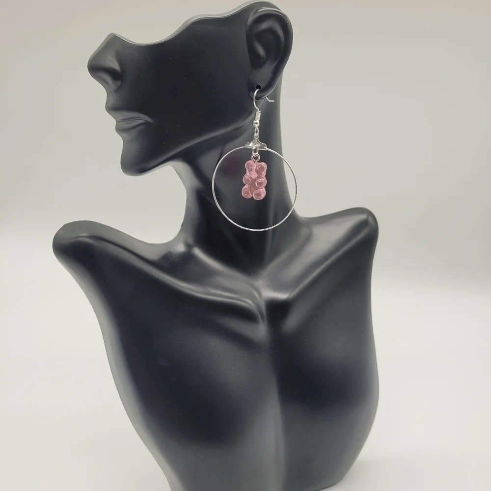 Resin Gummy Bear Hoop Earrings​​​